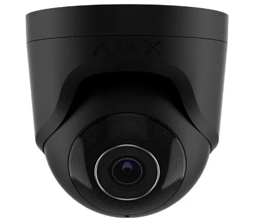 Camera supraveghere turret IP Ajax TurretCam(B)-64928, 8MP, lentila 2.8mm, IR 35m, Microfon, PoE, IP65, neagra