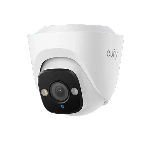 Camera supraveghere video exterior Add-on eufy Turret PoE E41, Rezolutie 4k UHD, 122° FOV, F1.6 Color Night Vision, AI, Pentru NVR (Alb)