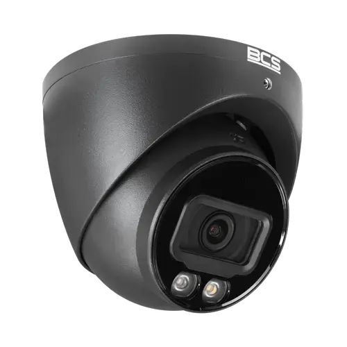 Camera supraveghere video exterior BCS LINE BCS-L-EIP16FCR3L3-AI1-G, 6MP, Dome, 3288x1850, 2.8mm, Zoom digital 16x, IR LED 30m (Negru)