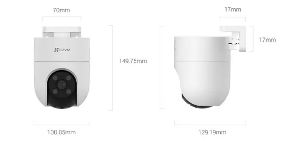 Camera supraveghere WiFi IP rotativa 2MP IR 30m WL 30m card microfon difuzor Full Color - Ezviz - H8C 2MP