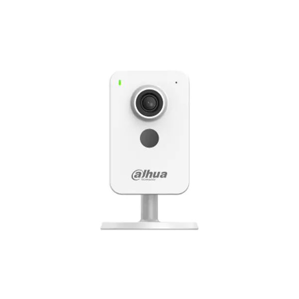 Camera supraveghere WiFi & PoE de interior Dahua C4K‑P, 4MP, WiFi 6, IR 30 m, Detectie AI persoane/vehicule, Comunicare bidirectionala, Alarma sunete anormale, Mod confidentialitate, Bluetooth pairing, H.265, Slot microSD, Design compact