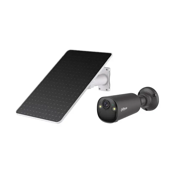Camera supraveghere wireless 4G cu panou solar si iluminare duala Dahua AOV KIT/BF4CA-4G-0210B-XL/M0508, 4MP, slot card, PIR 12 m, vedere noaptea cu IR 15 m, vedere full color noaptea 20 m, detectie umana si vehicul prin AI, acumulator, difuzor