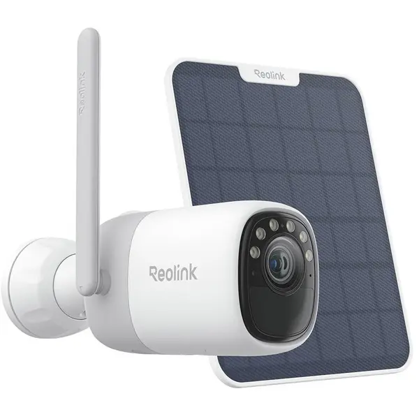 Camera supraveghere wireless IP WiFi 6 Dual Band cu panou solar Reolink Altas B630+SOLAR, 4 MP, 4 mm, PIR 10 m slot card, microfon si difuzor, night v