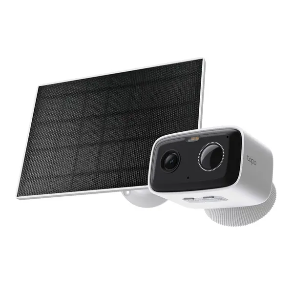 Camera supraveghere wireless IP WiFi cu acumulator si panou solar TP-Link Tapo C400 KIT, 2 MP, 3.16 mm, IR/lumina alba 10 m, Full Color, microfon si difuzor, slot card, alarma sonora si vizuala, detectie miscare, vizualizare de pe telefon