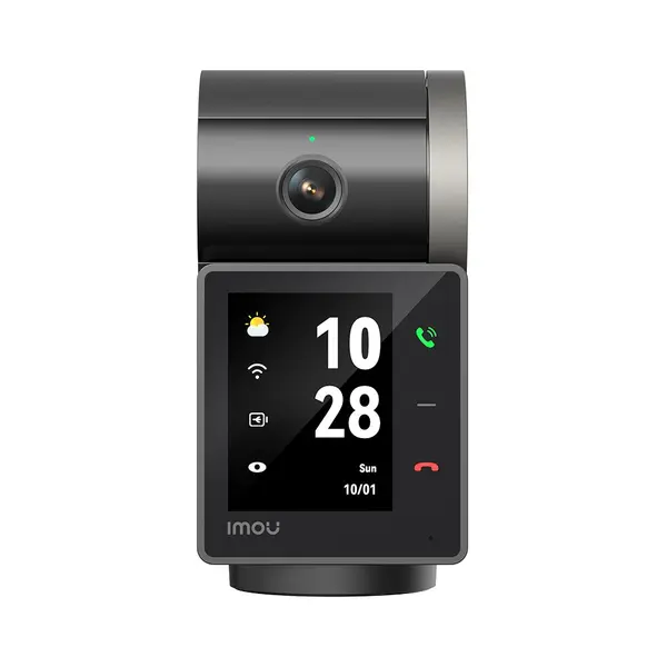Camera supraveghere wireless IP WiFi Imou Rex VT Active Deterrence IPC-S2VP-5M0WR, 5 MP 3K, 3.6 mm, IR 20 m, ecran 2.4 inch, intercom, microfon si difuzor, slot card, detectie smart, auto tracking