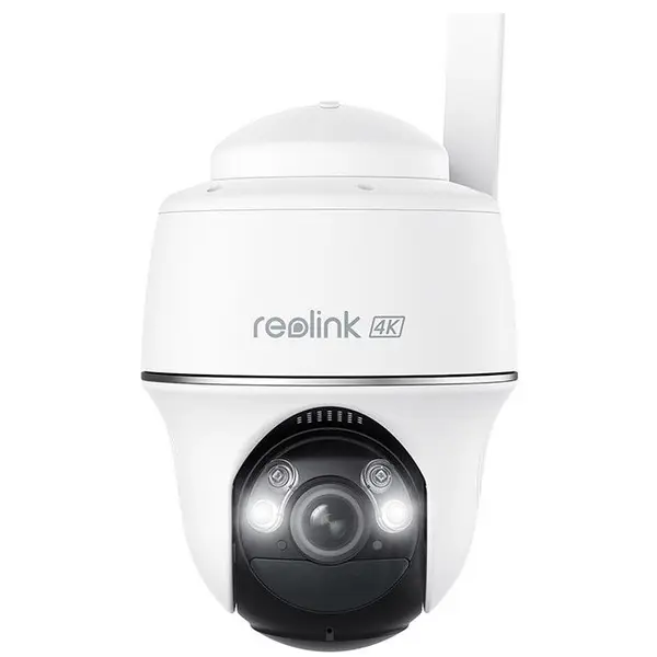Camera supraveghere wireless Wi-Fi rotativa Speed Dome Reolink Argus PT B440, 4K, IR/lumina alba 10 m, microfon, dual band, PIR, slot card