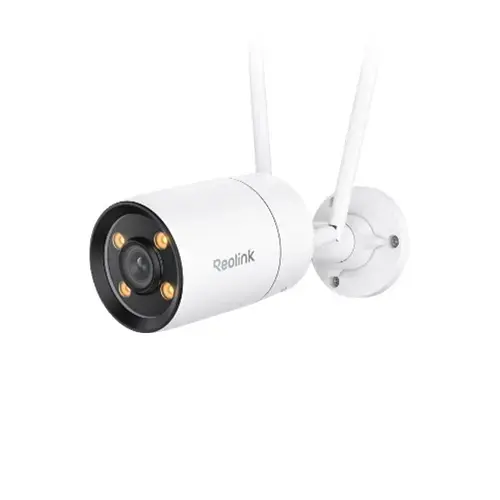 Camera supravehgere exterior IP wireless Reolink ColorX W320X, 2K, 4 mm, Wi-Fi, detectie persoane / vehicule / animale, lumina alba, microfon si difuzor, slot card