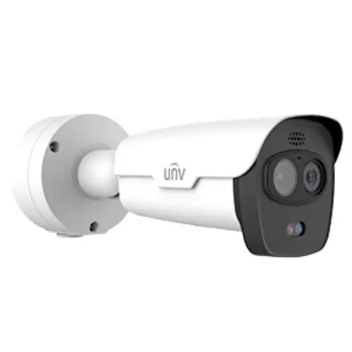 Camera Termica Dual-spectrum 4MP, Starlight, lentila 4 mm, Difuzor, Microfon, IR 50m, Alarma si analiza video, PoE - UNV TIC2621SR-F3-4F4AC-VD
