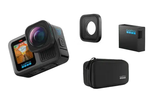 Camera video de actiune GoPro HERO13 Black Ultra Wide Edition, 27MP, 5.3K, Ecran tactil 2.27inch, Stabilizare HyperSmooth 6.0, TimeWarp 3.0, Wi-Fi, Bluetooth, Control vocal (Negru)