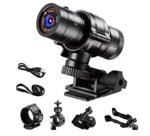 Camera video MINI F9 sport 1080p Full HD unghi larg de 120 grade 60 de cadre video poate fi montata pe casca sau bicicleta/motocicleta