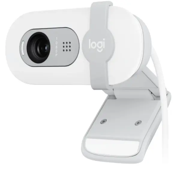 Cameră web Logitech - Brio 100, 1080p, albă