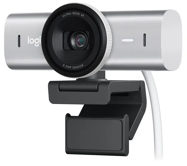 Cameră web Logitech - MX Brio, 4K Ultra HD, Pale Grey