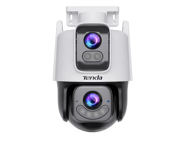 Camera wireless Dual-Lens Tenda CH9-WCA, 3MP + 3MP, IR si LED alb, Wi-Fi 6, Alarma, Rotire si inclinare, cu microSD
