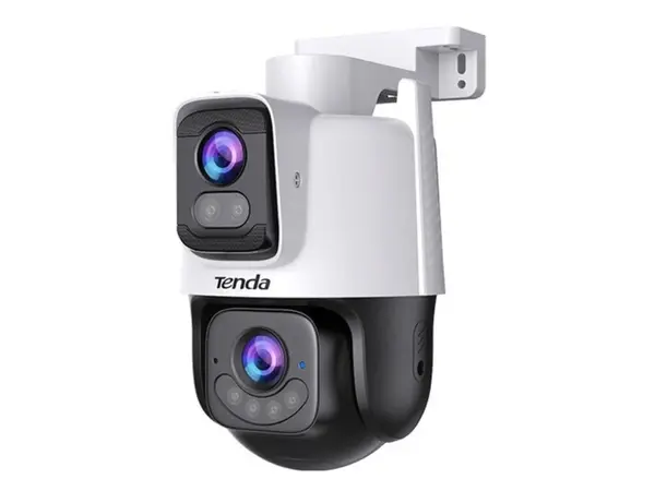 Camera wireless duala de exterior Tenda TND-RH9-WCA, Rotire si inclinare, Wi-Fi 6, 3+3 MP, IR + LED, audio bidirectional, IP65, detectie AI