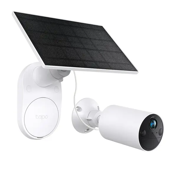 Camera wireless exterior TP-Link Tapo Kit-TC82, alimentata solar, 2K 3MP, viziune nocturna color, detectie persoane AI, IP65, slot microSD