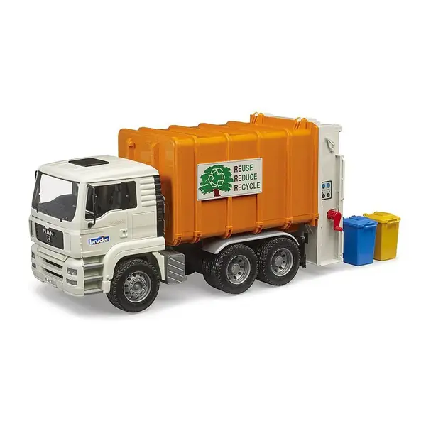 Camion de gunoi cu 2 pubele Bruder MAN TGA
