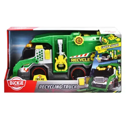 Camion Dickie Toys, cu lumini si sunete, plastic, Verde