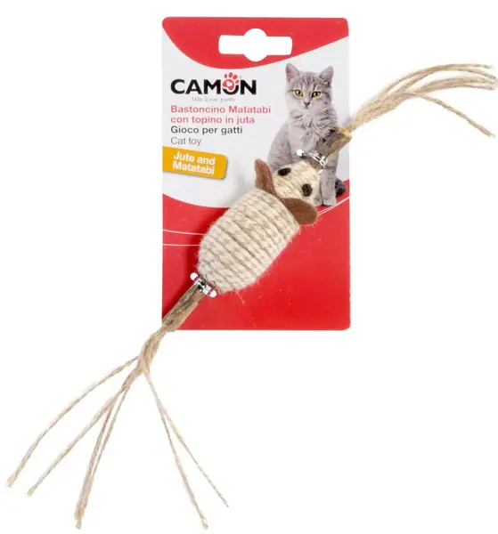CAMON Jucărie pentru pisici Şoarece, cu Silver Vine şi iută, 30cm
