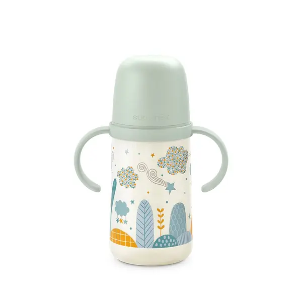 Cana cu manere si cioc din silicon Dreams Blue, +6 luni, Suavinex | 270ml