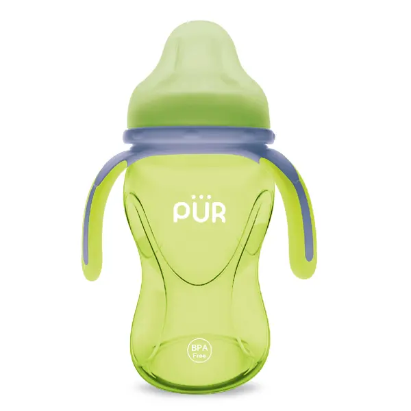 Cana cu prindere multipla +6 luni Verde, 250ml, PUR