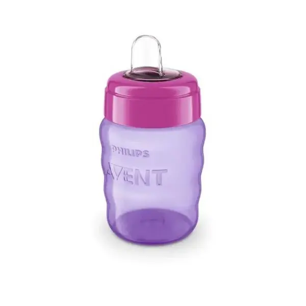 Cana cu tetina de formare Philips Avent, +9 luni, roz, SCF553/03, 260 ml, Philips