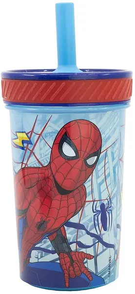 Cană cu un păi Stor Spider-Man - Dimension, 370 ml