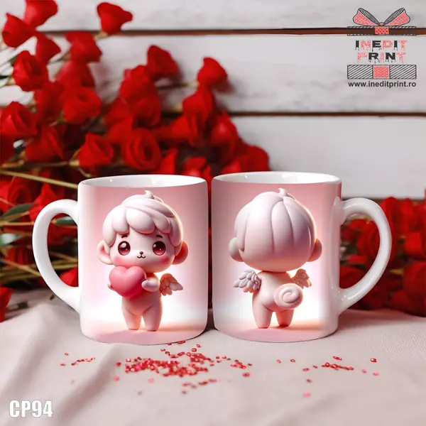 Cana Cupidon CP94 Interior si toartă roz