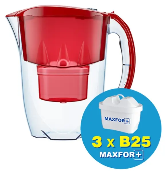 Cană de filtrare apă Aquaphor - Jasper, 190065, 3 filtre, 2,8 l, albastră