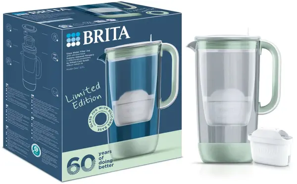 Cană de filtrare apă BRITA - Glass 1050452, MAXTRA PRO, verde deschis