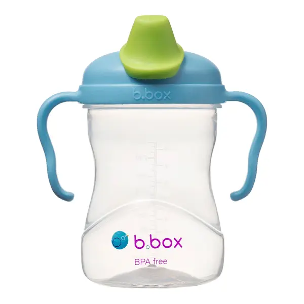 Cana de tranzitie cu cioc, +4l, Albastru/Verde, 240 ml, B.box