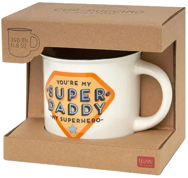 Cană din porțelan Legami - Super Daddy, 350 ml