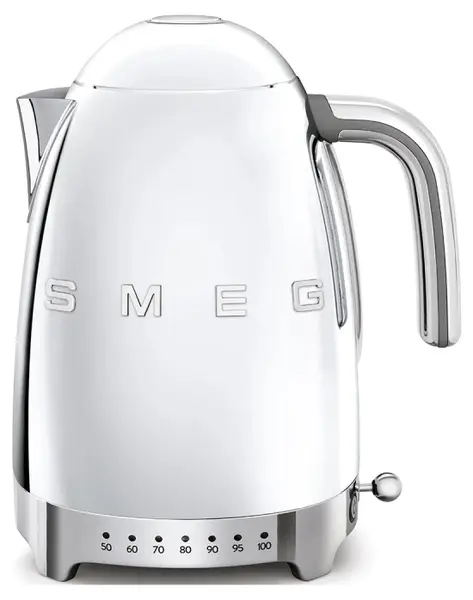 Cana electrică SMEG - 50's Style KLF04SSEU, 2400W, 1.7 l, argintie