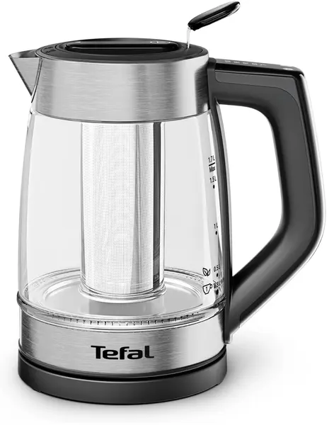 Cana electrică Tefal – Element, 2200W, 1.7 l, infuzor pentru ceai, argintie
