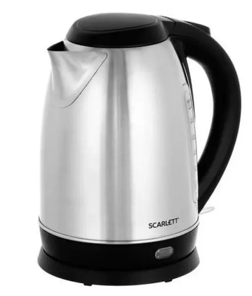 Cana fierbator Scarlett Inox 1500W capacitate 2L Declansare automata Inox/Negru