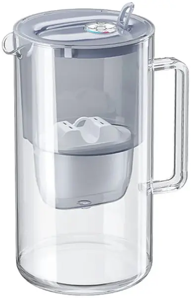 Cană filtrantă Aquaphor - Glass, 2.5 l, sticlă, gri