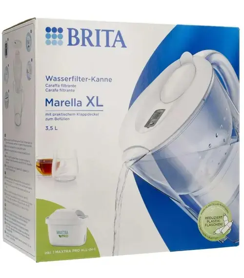Cana filtranta BRITA Marella XL 125271, 3.5 L, Cartus Maxtra Pro (Alb)