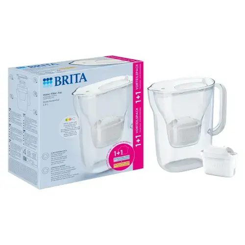 Cana filtranta BRITA Style 2,4 L Maxtra Pro, 1 cartus filtrant (Alb)