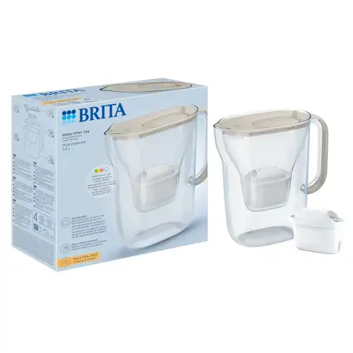 Cana filtranta BRITA Style 2,4 L Maxtra Pro, 1 cartus filtrant (Bej)