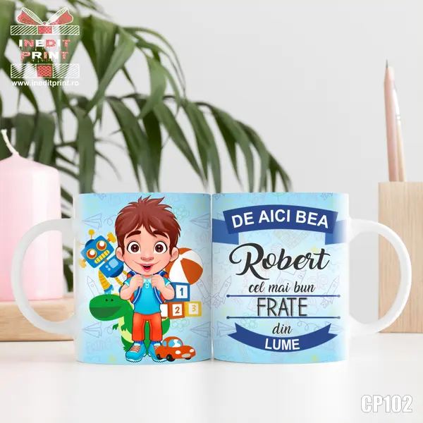 Cana FRATE CP102 Interior si toartă albastră