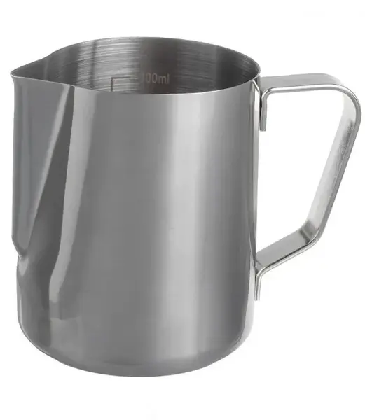 Cana inox pentru spumare lapte 350 ml, cu maner si gradatie