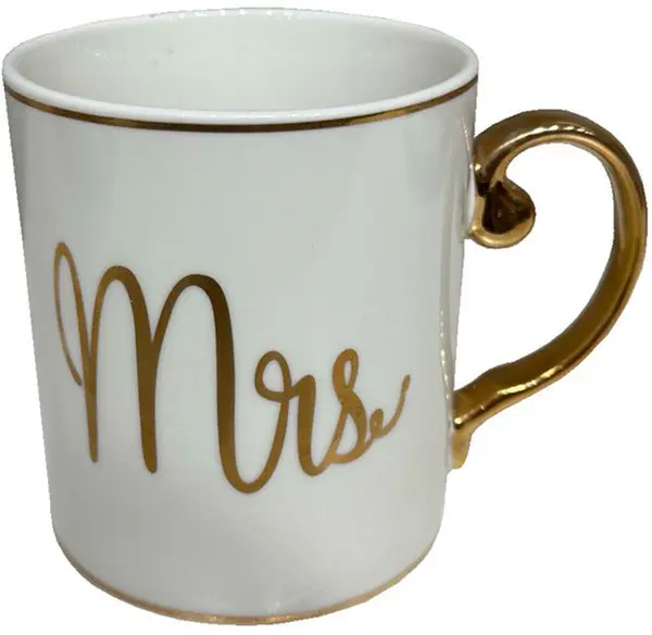 Cană Maison - Mrs Love, 310 ml, alb
