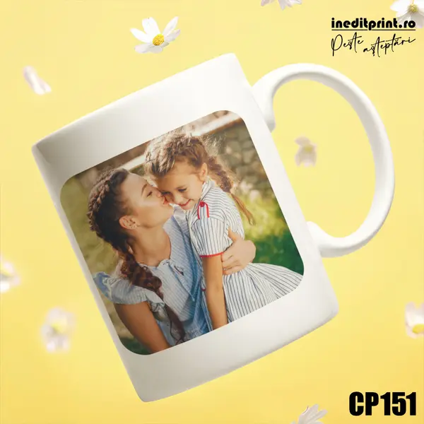 Cana personalizata cu o poza si mesaj CP151 Termosensibila neagra