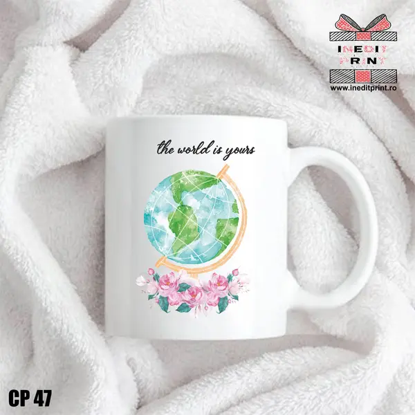 Cana personalizata The world is yours CP47