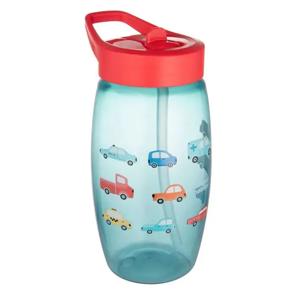Cana sport cu duza pliabila 400 ml Canpol Cars 12 luni+ Blue
