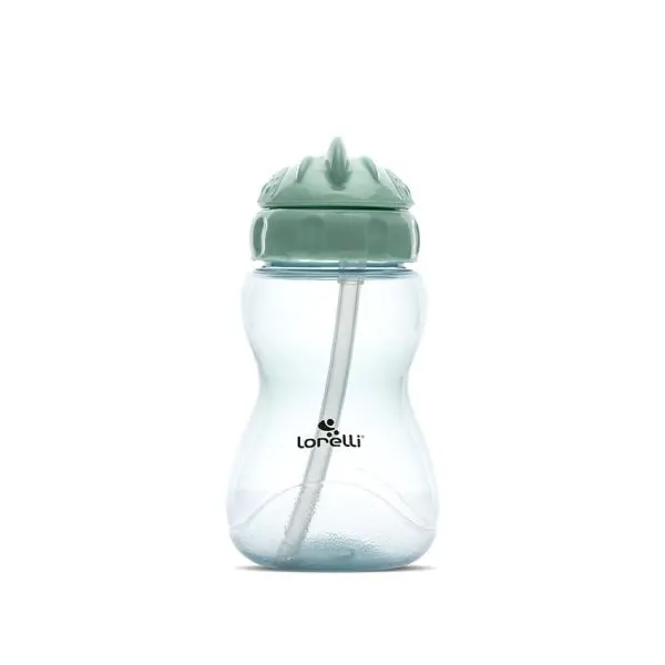 Cana sport cu pai moale si flexibil, capac de protectie rotativ, 275 ml, Green Blue
