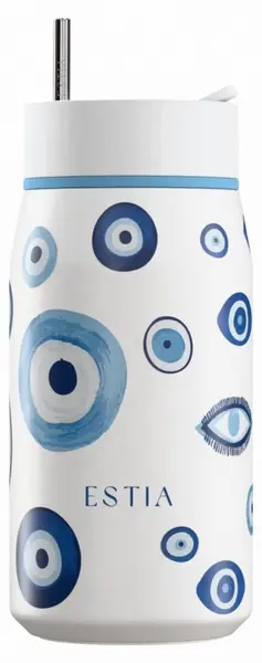 Cană termică cu pai Estia Lens - Spirit of Luck, 360 ml