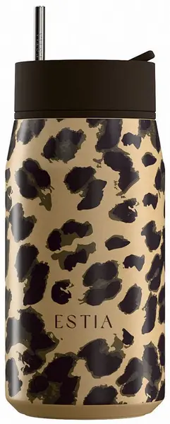 Cană termică cu pai Estia Lens - Spotted Prowl, 360 ml