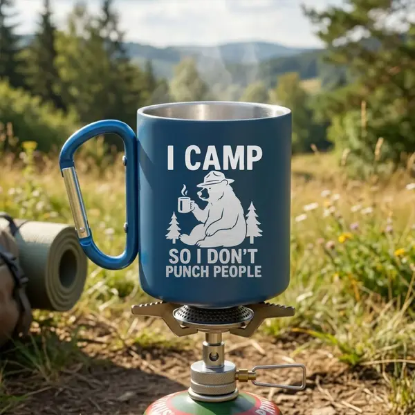 Cana Termica metalica NASIK Personalizata Camping CP167 Albastru