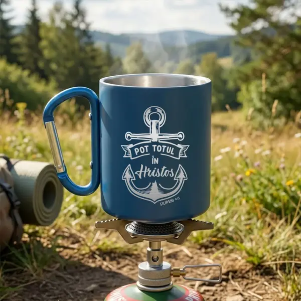 Cana Termica metalica NASIK Personalizata Filipeni 4:13 MC31 Albastru