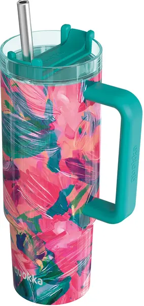 Cană termică Quokka Vibe - Oil Petals, 880 ml